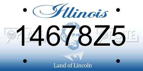 14678Z5 Illinois License Plate
