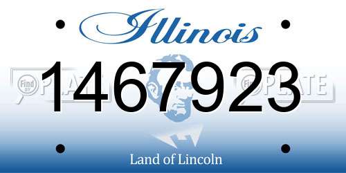 1467923 Illinois License Plate