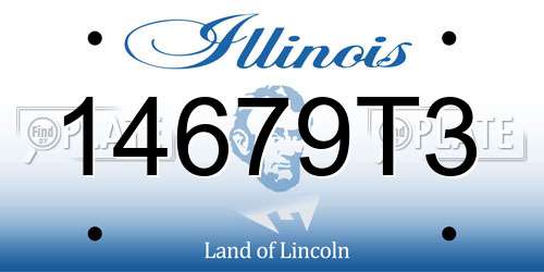 14679T3 Illinois License Plate