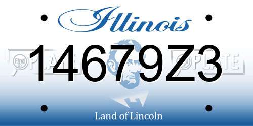 14679Z3 Illinois License Plate