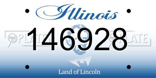 146928 Illinois License Plate