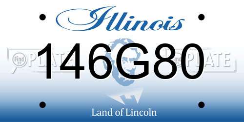 146G80 Illinois License Plate