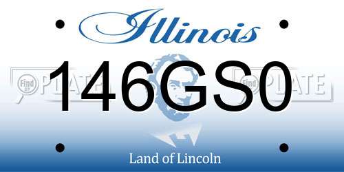 146GS0 Illinois License Plate
