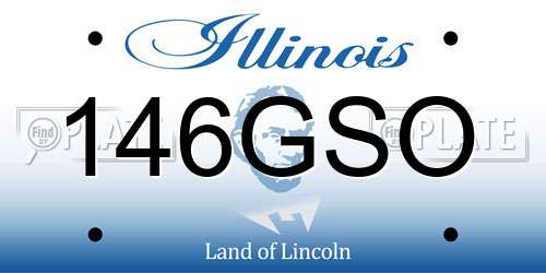 146GSO Illinois License Plate