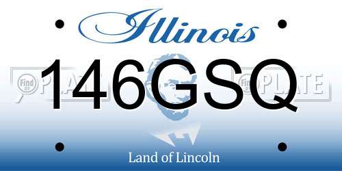 146GSQ Illinois License Plate