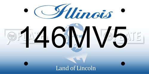 146MV5 Illinois License Plate