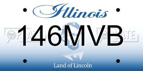 146MVB Illinois License Plate