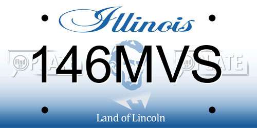 146MVS Illinois License Plate