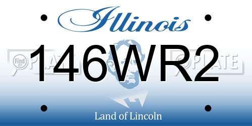 146WR2 Illinois License Plate