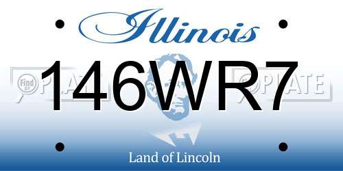 146WR7 Illinois License Plate