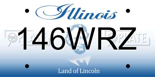 146WRZ Illinois License Plate