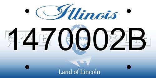 1470002B Illinois License Plate