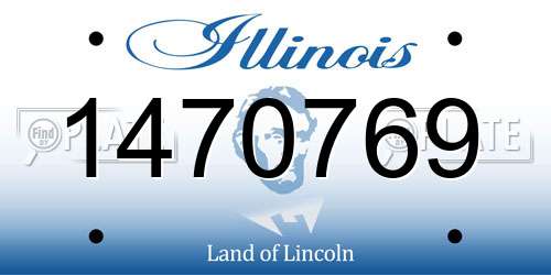 1470769 Illinois License Plate