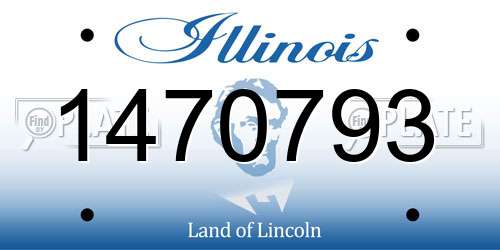 1470793 Illinois License Plate