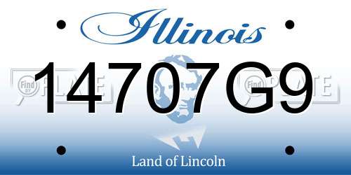 14707G9 Illinois License Plate