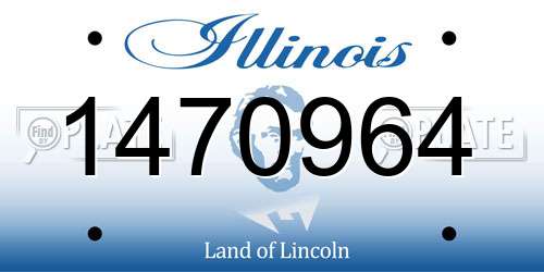 1470964 Illinois License Plate