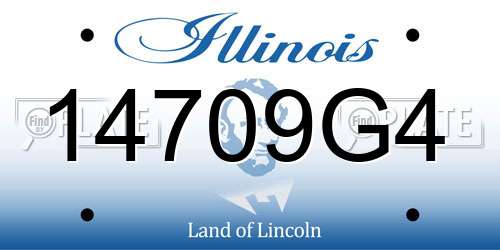 14709G4 Illinois License Plate