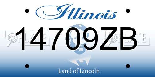 14709ZB Illinois License Plate