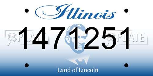 1471251 Illinois License Plate