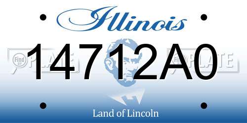 14712A0 Illinois License Plate