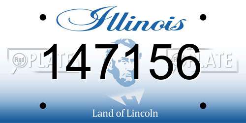 147156 Illinois License Plate