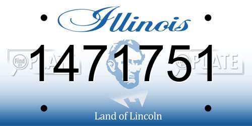 1471751 Illinois License Plate