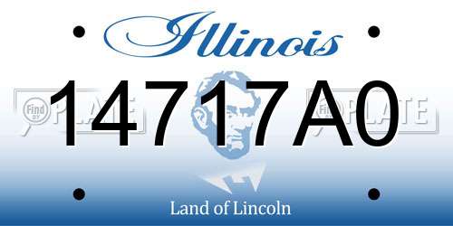 14717A0 Illinois License Plate