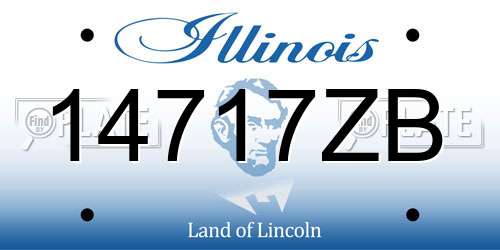 14717ZB Illinois License Plate