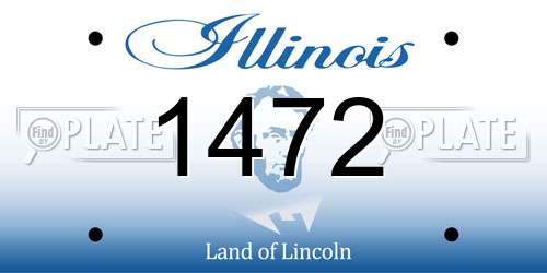 1472 Illinois License Plate