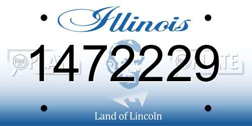 1472229 Illinois License Plate