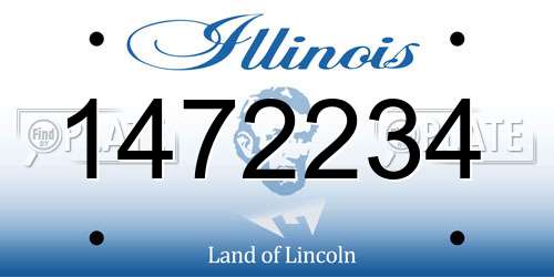 1472234 Illinois License Plate