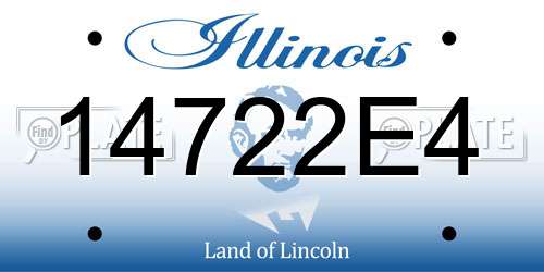 14722E4 Illinois License Plate