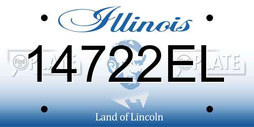 14722EL Illinois License Plate