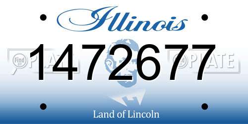 1472677 Illinois License Plate