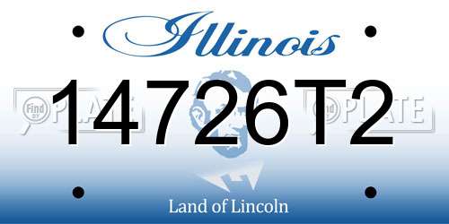 14726T2 Illinois License Plate