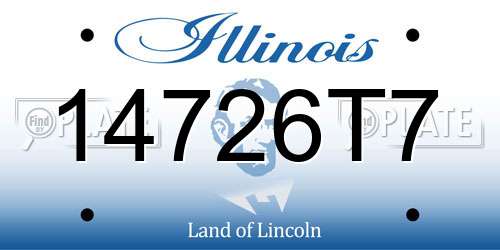 14726T7 Illinois License Plate
