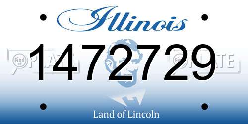 1472729 Illinois License Plate