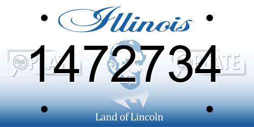 1472734 Illinois License Plate
