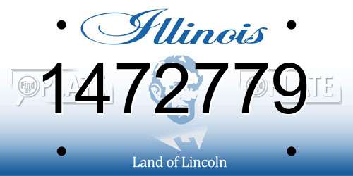 1472779 Illinois License Plate