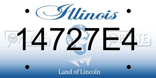 14727E4 Illinois License Plate