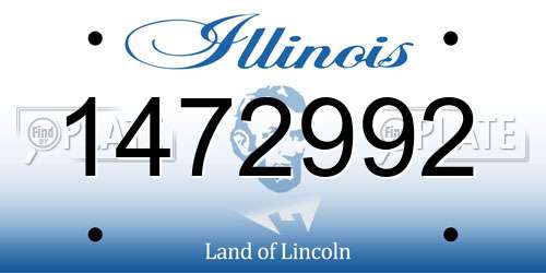 1472992 Illinois License Plate