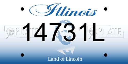 14731L Illinois License Plate