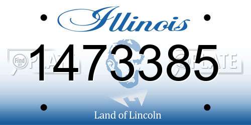 1473385 Illinois License Plate