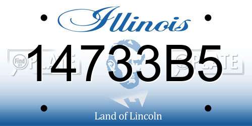 14733B5 Illinois License Plate