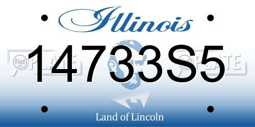 14733S5 Illinois License Plate