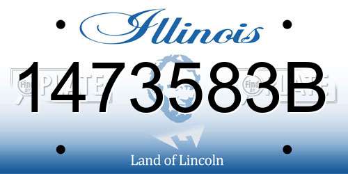 1473583B Illinois License Plate