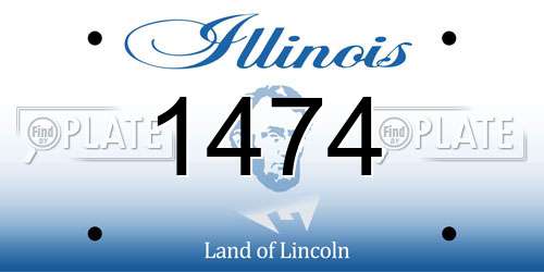 1474 Illinois License Plate