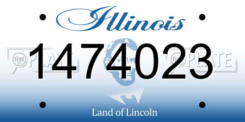 1474023 Illinois License Plate