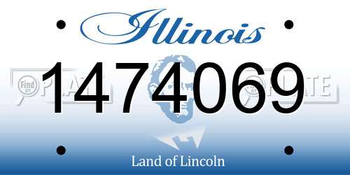 1474069 Illinois License Plate