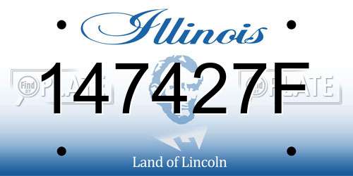 147427F Illinois License Plate
